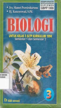 Image of Biologi 3 SLTP