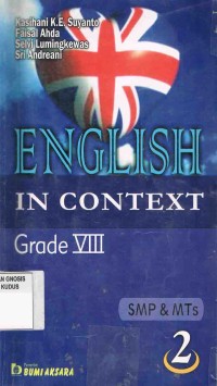 Image of English in Context Grade VIII SMP & MTs Jilid 2