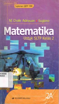 Image of Matematika Untuk SLTP Kelas 2 Jilid 2A