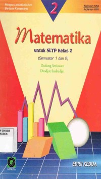 Image of Matematika untuk SLTP Kelas 2