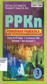Image of PPKn 3 Untuk SLTP Kelas 3