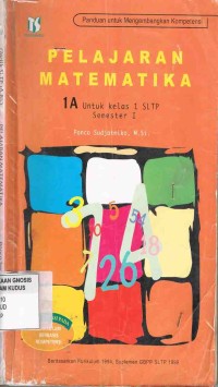 Image of Pelajaran Matematika 1A Untuk Kelas 1 SLTP