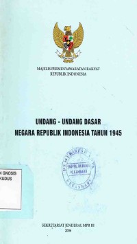 Image of Undang-Undang Dasar Negara Republik Indonesia Tahun 1945