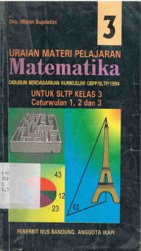 Image of Uraian materi pelajaran Matematika untuk SLTP Kelas 3