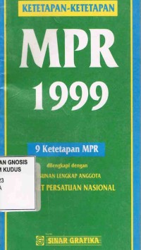 Image of Ketetapan-Ketetapan MPR 1999