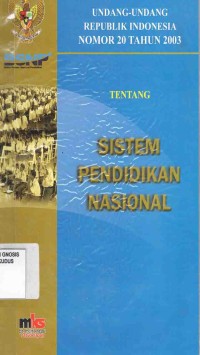 Image of Undang-undang Republik Indonesia Nomor 20 Tahun 2003 tentang Sistem Pendidikan Nasional